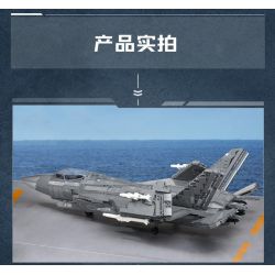 Enlighten 23017 Qman 23017 non  TIÊM KÍCH TÀNG HÌNH TRÊN TÀU SÂN BAY J-35 tỷ lệ 1:26 bộ đồ chơi xếp lắp ráp ghép mô hình Military Army Quân Sự Bộ Đội 2637 khối