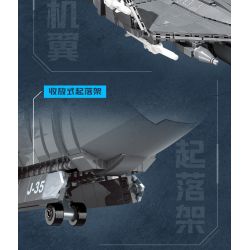 Enlighten 23017 Qman 23017 non  TIÊM KÍCH TÀNG HÌNH TRÊN TÀU SÂN BAY J-35 tỷ lệ 1:26 bộ đồ chơi xếp lắp ráp ghép mô hình Military Army Quân Sự Bộ Đội 2637 khối