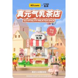 WEKKI 506050 non  QUÁN TRÀ SỮA SHIN GENKI bộ đồ chơi xếp lắp ráp ghép mô hình SO VITALITY MILKTEA SHOP 383 khối