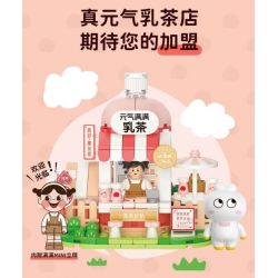 WEKKI 506050 non  QUÁN TRÀ SỮA SHIN GENKI bộ đồ chơi xếp lắp ráp ghép mô hình SO VITALITY MILKTEA SHOP 383 khối