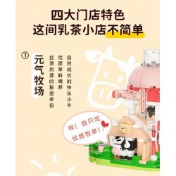 WEKKI 506050 non  QUÁN TRÀ SỮA SHIN GENKI bộ đồ chơi xếp lắp ráp ghép mô hình SO VITALITY MILKTEA SHOP 383 khối