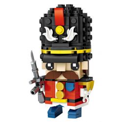LOZ 1461 non  LÍNH ANH bộ đồ chơi xếp lắp ráp ghép mô hình Brickheadz Nhân Vật Đầu To 137 khối