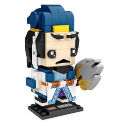 LOZ 1456 non  TAM QUỐC MINI THỢ GẠCH GIA CÁT LƯỢNG bộ đồ chơi xếp lắp ráp ghép mô hình Brickheadz Nhân Vật Đầu To 210 khối