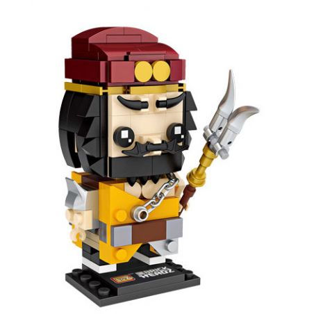 LOZ 1455 non  TAM QUỐC MINI BRICKMAN ZHANG FEI bộ đồ chơi xếp lắp ráp ghép mô hình Brickheadz Nhân Vật Đầu To 200 khối