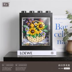 LOZ 1905 non  GIỎ HOA HƯỚNG DƯƠNG bộ đồ chơi xếp lắp ráp ghép mô hình Arts & Crafts 1905 khối