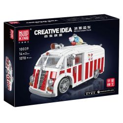 MouldKing 10039 Mould King 10039 non  XE BÁN KEM bộ đồ chơi xếp lắp ráp ghép mô hình Creator ICE CREAM TRUCK Sáng Tạo 1078 khối