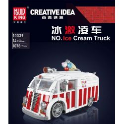 MouldKing 10039 Mould King 10039 non  XE BÁN KEM bộ đồ chơi xếp lắp ráp ghép mô hình Creator ICE CREAM TRUCK Sáng Tạo 1078 khối