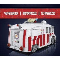 MouldKing 10039 Mould King 10039 non  XE BÁN KEM bộ đồ chơi xếp lắp ráp ghép mô hình Creator ICE CREAM TRUCK Sáng Tạo 1078 khối