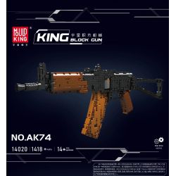 MouldKing 14020 Mould King 14020 non  SÚNG TRƯỜNG TẤN CÔNG AK47 bộ đồ chơi xếp lắp ráp ghép mô hình Gun AK-47 ASSAULT RIFLE 1418 khối