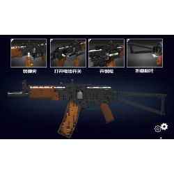 MouldKing 14020 Mould King 14020 non  SÚNG TRƯỜNG TẤN CÔNG AK47 bộ đồ chơi xếp lắp ráp ghép mô hình Gun AK-47 ASSAULT RIFLE 1418 khối