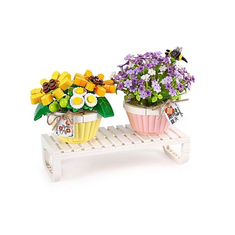 LOZ 1674 non Lego ÁNH SÁNG LƠ LỬNG ĐẦU HÈ bộ đồ chơi xếp lắp ráp ghép mô hình MICRO PLANTS II 534 khối