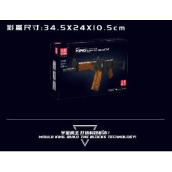 MouldKing 14020 Mould King 14020 non  SÚNG TRƯỜNG TẤN CÔNG AK47 bộ đồ chơi xếp lắp ráp ghép mô hình Gun AK-47 ASSAULT RIFLE 1418 khối