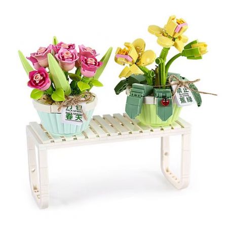 LOZ 1673 non  THƯ XUÂN bộ đồ chơi xếp lắp ráp ghép mô hình MICRO PLANTS II 409 khối