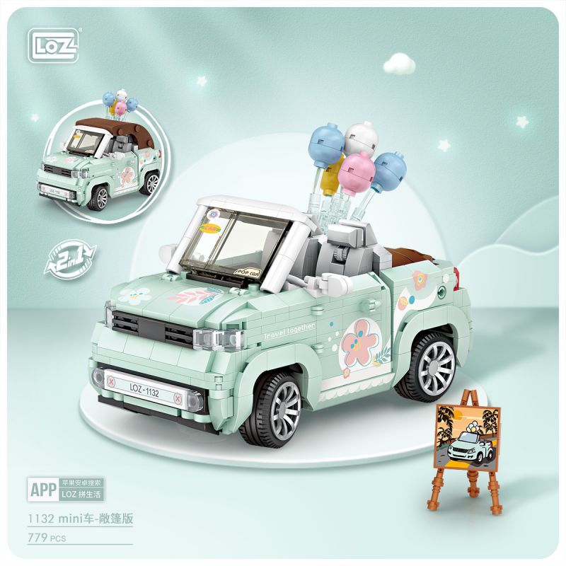 LOZ 1132 non Lego XE MUI TRẦN CỠ NHỎ tỷ lệ 1:20 bộ đồ chơi xếp lắp ráp ghép mô hình Creator Sáng Tạo 779 khối