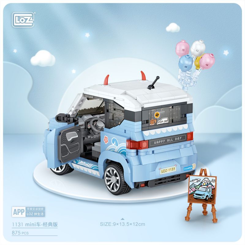 LOZ 1131 non  PHIÊN BẢN XE MINI CỔ ĐIỂN tỷ lệ 1:20 bộ đồ chơi xếp lắp ráp ghép mô hình Creator Sáng Tạo 875 khối