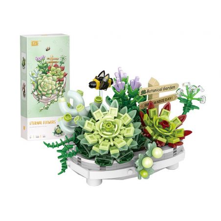 LOZ 1660 non  CHẬU CÂY MỌNG NƯỚC bộ đồ chơi xếp lắp ráp ghép mô hình Flowers Hoa 389 khối