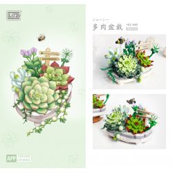 LOZ 1660 non  CHẬU CÂY MỌNG NƯỚC bộ đồ chơi xếp lắp ráp ghép mô hình Flowers Hoa 389 khối