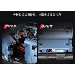 JAKI JK9058 9058 non  XE THỂ THAO M4 THUNDER EDITION tỷ lệ 1:10 bộ đồ chơi xếp lắp ráp ghép mô hình Racing RACING THUNDER Cuộc Đua 2280 khối