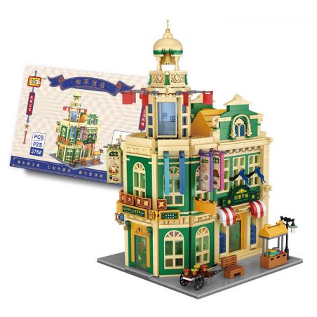 LOZ 1039 non  KHÁCH SẠN MINGUO HÒA BÌNH bộ đồ chơi xếp lắp ráp ghép mô hình Creator Expert Chuyên Gia Sáng Tạo 2768 khối