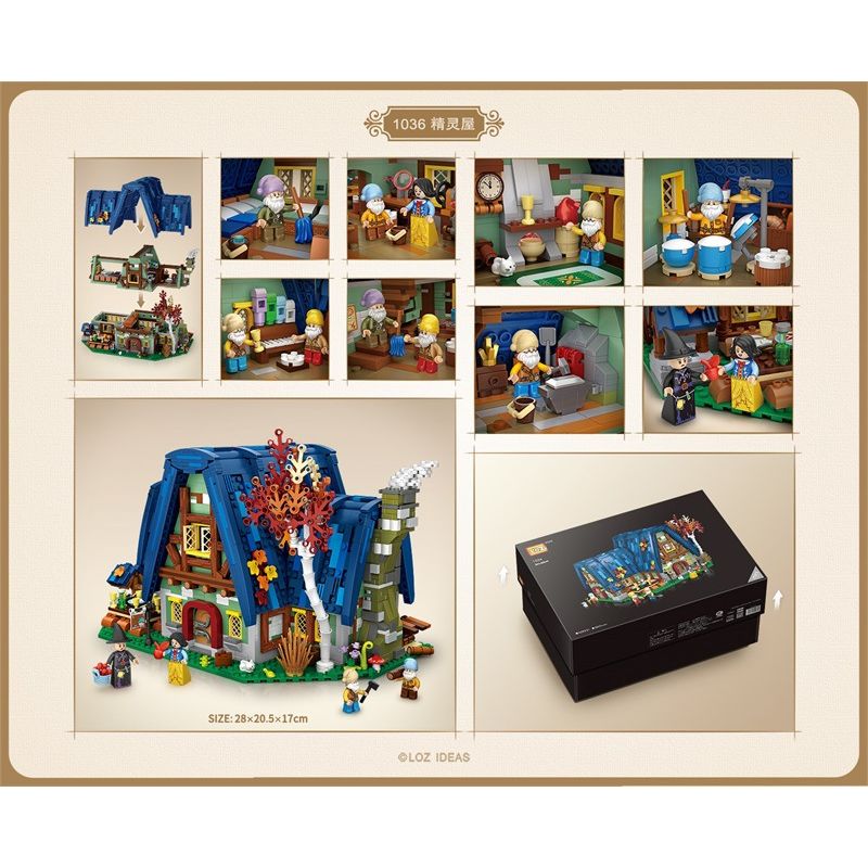 LOZ 1036 non  NHÀ YÊU TINH bộ đồ chơi xếp lắp ráp ghép mô hình Creator Expert Chuyên Gia Sáng Tạo 2847 khối