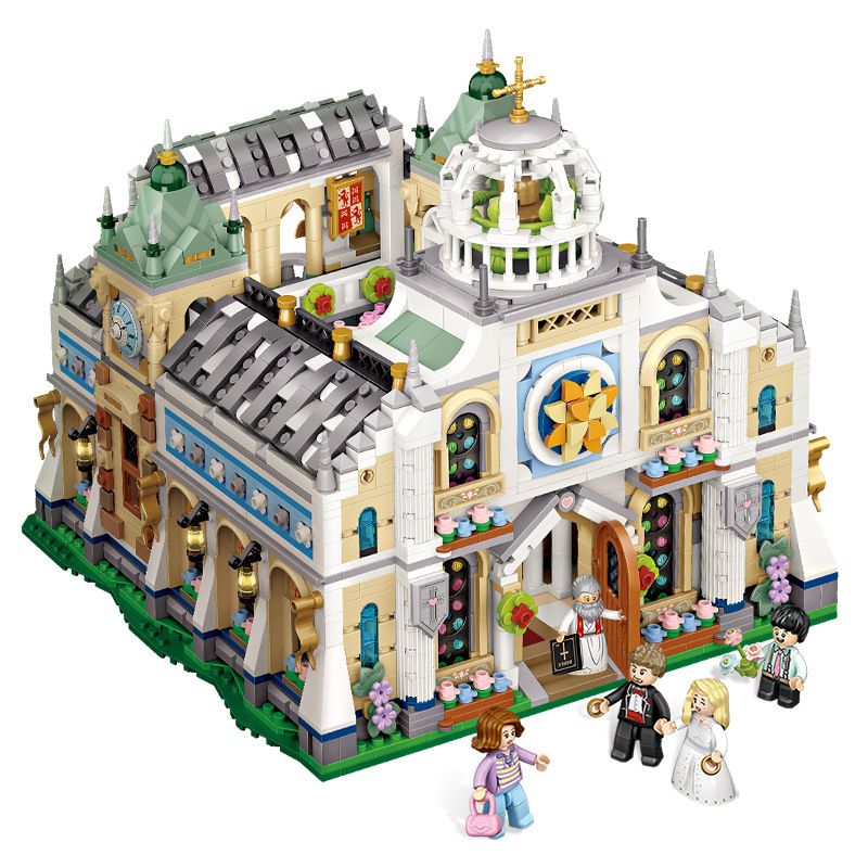 LOZ 1035 non Lego NHÀ THỜ ĐÁM CƯỚI bộ đồ chơi xếp lắp ráp ghép mô hình Creator Expert Chuyên Gia Sáng Tạo 3308 khối