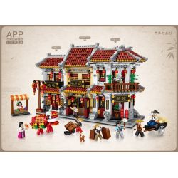LOZ 1025 non  NHÀ TRỌ KHU PHỐ TÀU bộ đồ chơi xếp lắp ráp ghép mô hình Creator ANCIENT STREET Sáng Tạo 1025 khối