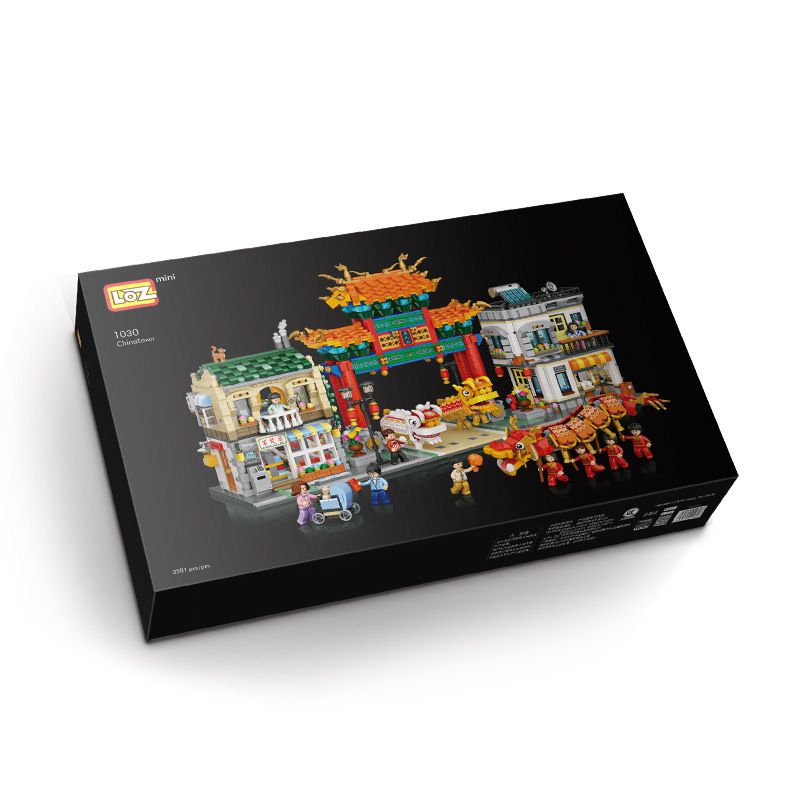 LOZ 1030 non  CỔNG TÒ VÒ KHU PHỐ TÀU bộ đồ chơi xếp lắp ráp ghép mô hình Creator Sáng Tạo 3581 khối