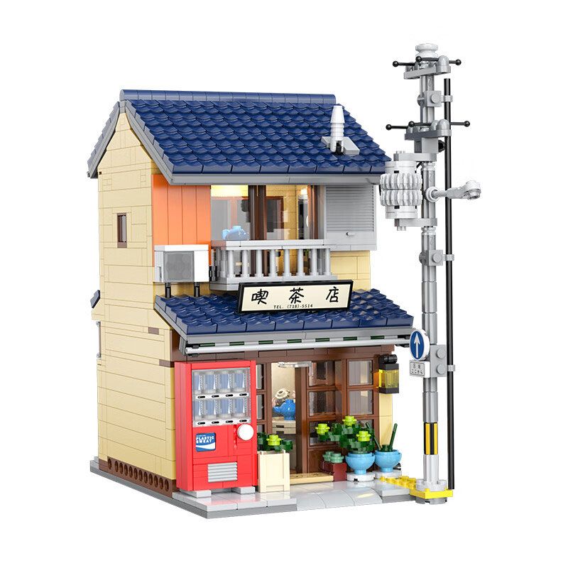 CADA DOUBLEE C66010 66010 non  QUÁN TRÀ PHONG CÁCH NHẬT BẢN bộ đồ chơi xếp lắp ráp ghép mô hình Modular Buildings Mô Hình Nhà Cửa 1200 khối