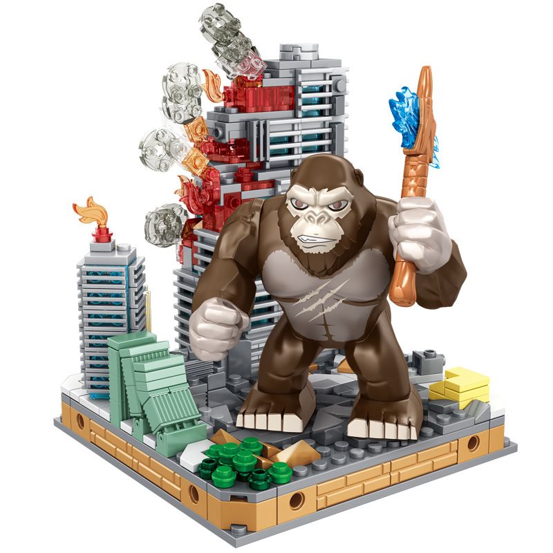 INBRIXX 687202 non Lego KING KONG & THÀNH PHỐ CHIẾN ĐẤU bộ đồ chơi xếp lắp ráp ghép mô hình Movie & Game Phim Và Trò Chơi 432 khối