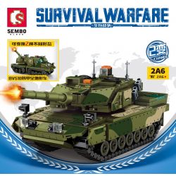 SEMBO 207003 non  XE TĂNG LEOPARD 2A6 BỌC THÉP ĐỊA HÌNH BVS10 bộ đồ chơi xếp lắp ráp ghép mô hình Military Army Quân Sự Bộ Đội 679 khối