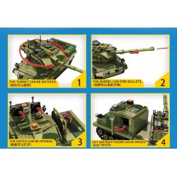 SEMBO 207003 non  XE TĂNG LEOPARD 2A6 BỌC THÉP ĐỊA HÌNH BVS10 bộ đồ chơi xếp lắp ráp ghép mô hình Military Army Quân Sự Bộ Đội 679 khối