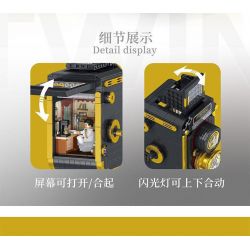 INBRIXX 882003 non  MÁY ???NH PHẢN XẠ KÉP bộ đồ chơi xếp lắp ráp ghép mô hình CAMERA TWIN-LENS REFLEX 544 khối