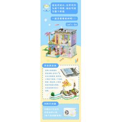 WEIGHT 2079 non  BẠCH HOA TIỂU TRÚC bộ đồ chơi xếp lắp ráp ghép mô hình Modular Buildings MOONLIGHT Mô Hình Nhà Cửa 2527 khối