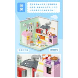 WEIGHT 2079 non  BẠCH HOA TIỂU TRÚC bộ đồ chơi xếp lắp ráp ghép mô hình Modular Buildings MOONLIGHT Mô Hình Nhà Cửa 2527 khối