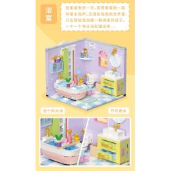 WEIGHT 2079 non  BẠCH HOA TIỂU TRÚC bộ đồ chơi xếp lắp ráp ghép mô hình Modular Buildings MOONLIGHT Mô Hình Nhà Cửa 2527 khối