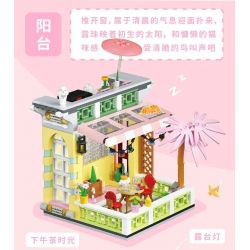 WEIGHT 2079 non  BẠCH HOA TIỂU TRÚC bộ đồ chơi xếp lắp ráp ghép mô hình Modular Buildings MOONLIGHT Mô Hình Nhà Cửa 2527 khối