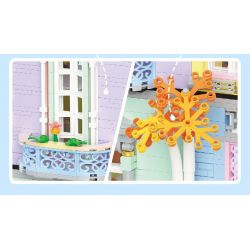 WEIGHT 2079 non  BẠCH HOA TIỂU TRÚC bộ đồ chơi xếp lắp ráp ghép mô hình Modular Buildings MOONLIGHT Mô Hình Nhà Cửa 2527 khối