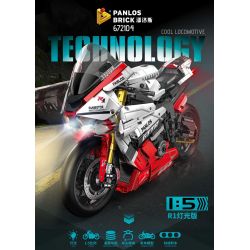PanlosBrick 672104 Panlos Brick 672104 non  YAMAHA R1 tỷ lệ 1:5 bộ đồ chơi xếp lắp ráp ghép mô hình  Kỹ Thuật Công Nghệ Cao Mô Hình Phương Tiện 2333 khối