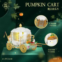 WEIGHT 6004 non  GIỎ BÍ NGÔ MA THUẬT bộ đồ chơi xếp lắp ráp ghép mô hình Girl PUMPKIN CART Con Gái 648 khối