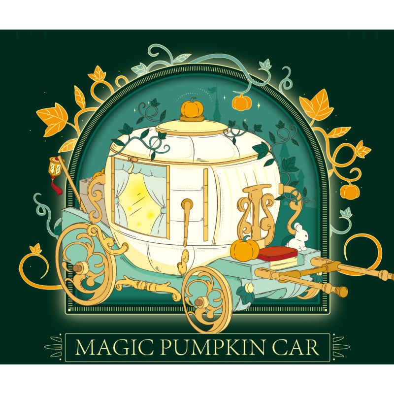 WEIGHT 6004 non  GIỎ BÍ NGÔ MA THUẬT bộ đồ chơi xếp lắp ráp ghép mô hình Girl PUMPKIN CART Con Gái 648 khối