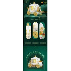 WEIGHT 6004 non  GIỎ BÍ NGÔ MA THUẬT bộ đồ chơi xếp lắp ráp ghép mô hình Girl PUMPKIN CART Con Gái 648 khối