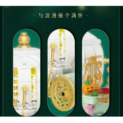 WEIGHT 6004 non  GIỎ BÍ NGÔ MA THUẬT bộ đồ chơi xếp lắp ráp ghép mô hình Girl PUMPKIN CART Con Gái 648 khối