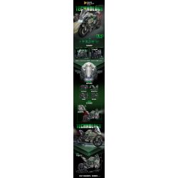 PanlosBrick 672103 Panlos Brick 672103 non  MOTO H2R PHIÊN BẢN NHẸ tỷ lệ 1:5 bộ đồ chơi xếp lắp ráp ghép mô hình  KAWASAKI H2R Kỹ Thuật Công Nghệ Cao Mô Hình Phương Tiện 1968 khối