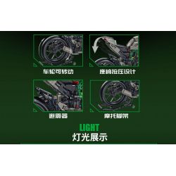 PanlosBrick 672103 Panlos Brick 672103 non  MOTO H2R PHIÊN BẢN NHẸ tỷ lệ 1:5 bộ đồ chơi xếp lắp ráp ghép mô hình  KAWASAKI H2R Kỹ Thuật Công Nghệ Cao Mô Hình Phương Tiện 1968 khối