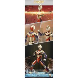Enlighten 75033 Qman 75033 non  ULTRAMAN TIGA TỎA SÁNG TRÊN bộ đồ chơi xếp lắp ráp ghép mô hình Vệ Binh Vũ Trụ Siêu Nhân Điện Quang