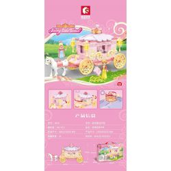 SEMBO 1816 non  CỖ XE DIỄU HÀNH LÃNG MẠN bộ đồ chơi xếp lắp ráp ghép mô hình FAIRY TALE LAND 342 khối