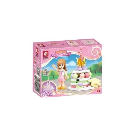 SEMBO 1800 1801 1802 1803 1804 1805 1806 1807 non  ĐẤT KẸO bộ đồ chơi xếp lắp ráp ghép mô hình FAIRY TALE LAND 275 khối