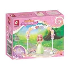 SEMBO 1800 1801 1802 1803 1804 1805 1806 1807 non  ĐẤT KẸO bộ đồ chơi xếp lắp ráp ghép mô hình FAIRY TALE LAND 275 khối