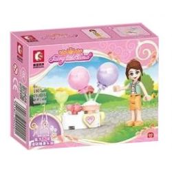 SEMBO 1800 1801 1802 1803 1804 1805 1806 1807 non  ĐẤT KẸO bộ đồ chơi xếp lắp ráp ghép mô hình FAIRY TALE LAND 275 khối