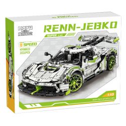 MOYU BLOCK MY88023 88023 non  SIÊU XE MÀU TRẮNG ĐUA NHỰA ĐƯỜNG tỷ lệ 1:10 bộ đồ chơi xếp lắp ráp ghép mô hình RENN-JEBKO 2021 khối